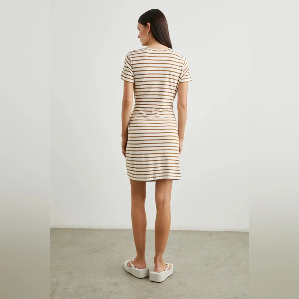 Women’s‎ Rails Edie Stripe Cotton Jersey Wrap T-Shirt Mini Dress sz XS casual - Picture 4 of 10